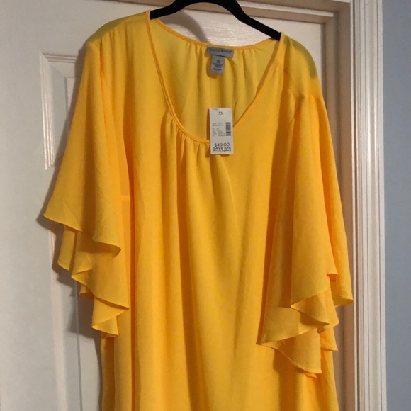Catherines Tops - Catherines Yellow Blouse